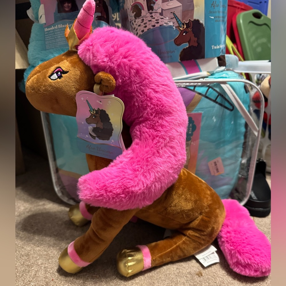 Afro Unicorn Super Soft Cusdle Pillow Plush